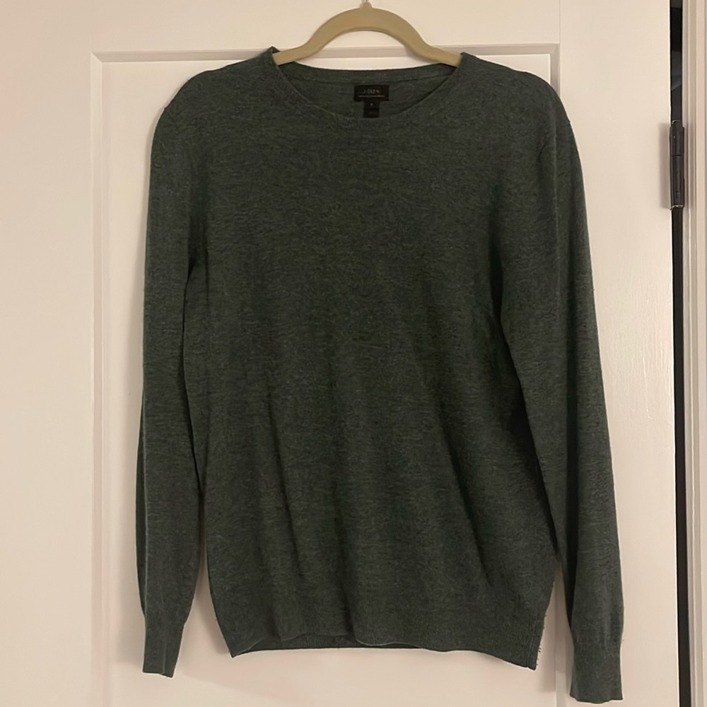 J Crew - Dark Green Cashmere Sweater - 100% Italian Cashmere - Size Small